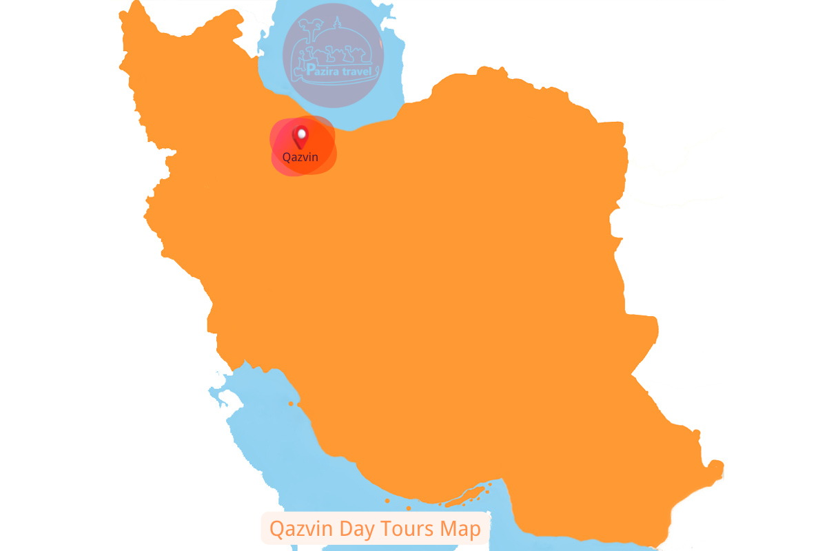 Explore Iran Qazvin tours route on the map!